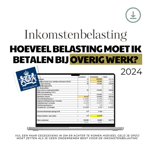 inkomstenbelasting bij overig werk 2024